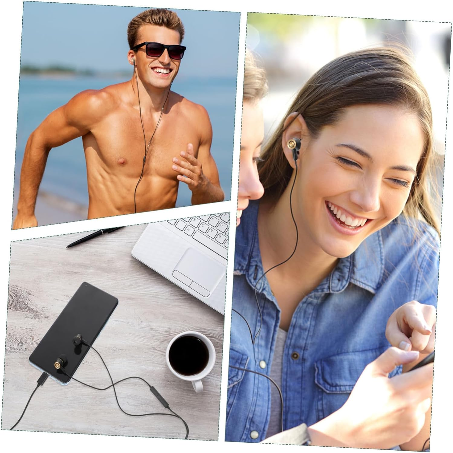 Tofficu USB Type-C Earphone Noise Canceling Volume Control for Phone and Tablet for Daily Listening and Gaming Sessions image number 2