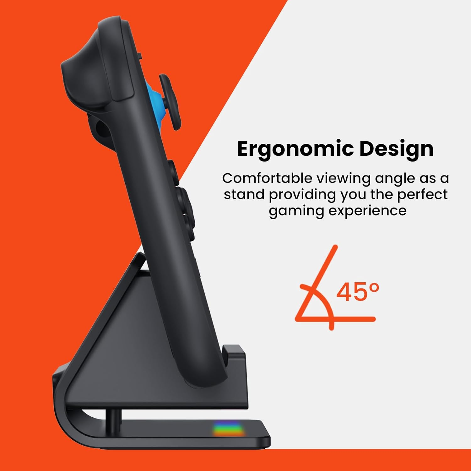 GEEKERA Switch Charging Station for Nintendo Switch 2, Docking Station with RGB Lights and Type-C Cable, Portable Charger Dock, Switch Accessories for Easy Console Charging image number 2