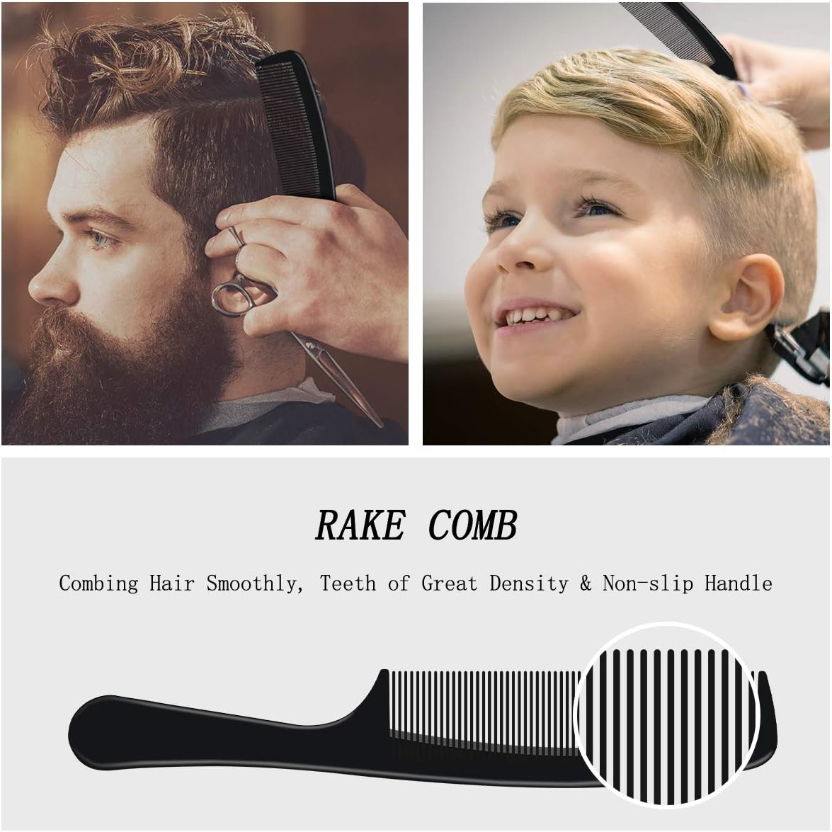 URAQT Hairdressing Set - 3Pc Combs & Brushes, Including Pin Tail & anti Static Fine Tooth Comb for Professional Salon Styling - Fine Tooth Comb Set image number 5