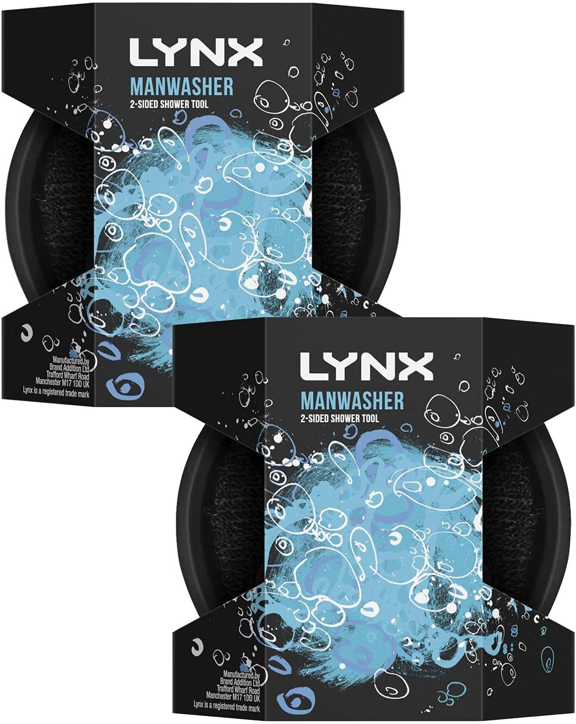 Lynx Manwasher, Shower Sponge, Loofah, 2 Pack image number 5