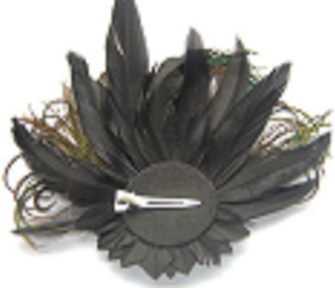 Leiothrix Unique Peacock Feather & Rehinestone Hair Pins for Women and Girls Apply to Party Evening Costume