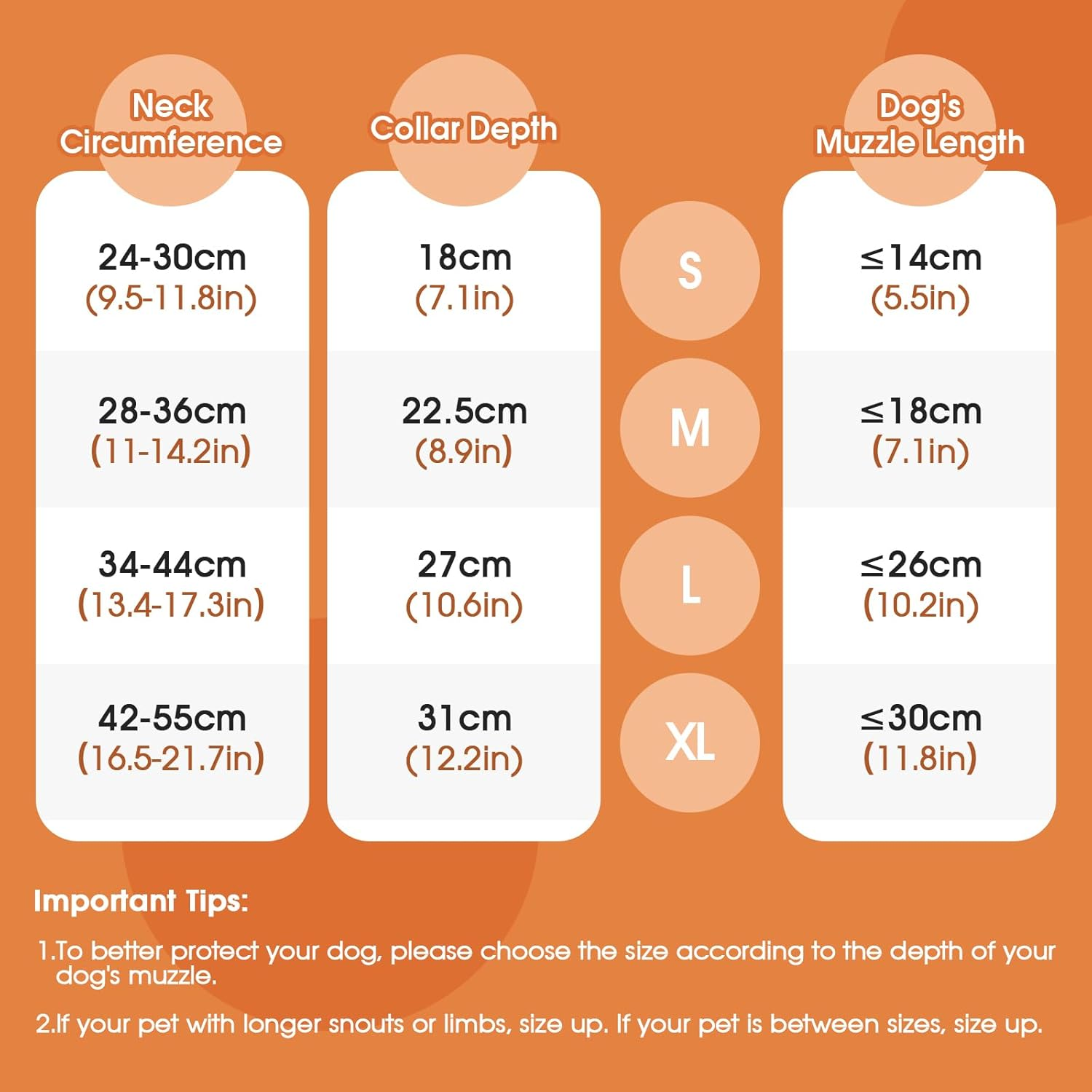 Kuoser Dog Collar, Comfortable Lick Protection Dog, Protective Measures Protective Collar Dog, Adjustable Dog Collar, Dog Collar Leak Protection for Dogs, Prevention of Bite and Lick Wounds, Orange XL image number 1