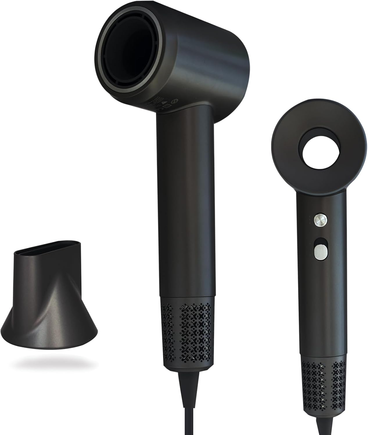 Hair Dryer,Nazha Professional High-Speed Ionic Hair Dryer with 110,000 RPM Brushless Motor 1600W Powerful Fast Drying Low Noise Blow Dryer with 1 Magnetic Attachments,Compact & Quiet for Travel, Blow Hairdryer for Women or Men-Au Plug(Black)