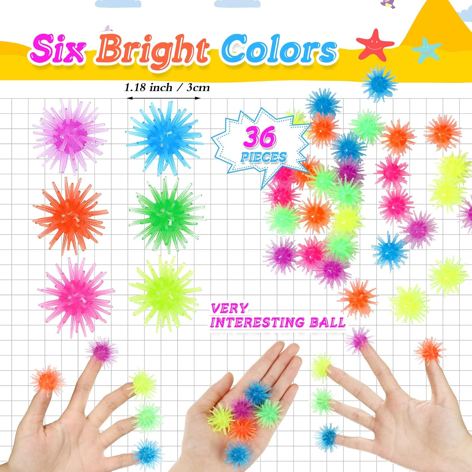 36 Pcs Stretchy Window Crawler Balls Rolling Wall Ball Climbers, Multicolored Wall Crawler Sticky Toy Small Sticky Balls Mini Fidget Crawler Squishy Wall Stress Ball for Anxiety Relief Hand Exercise image number 4
