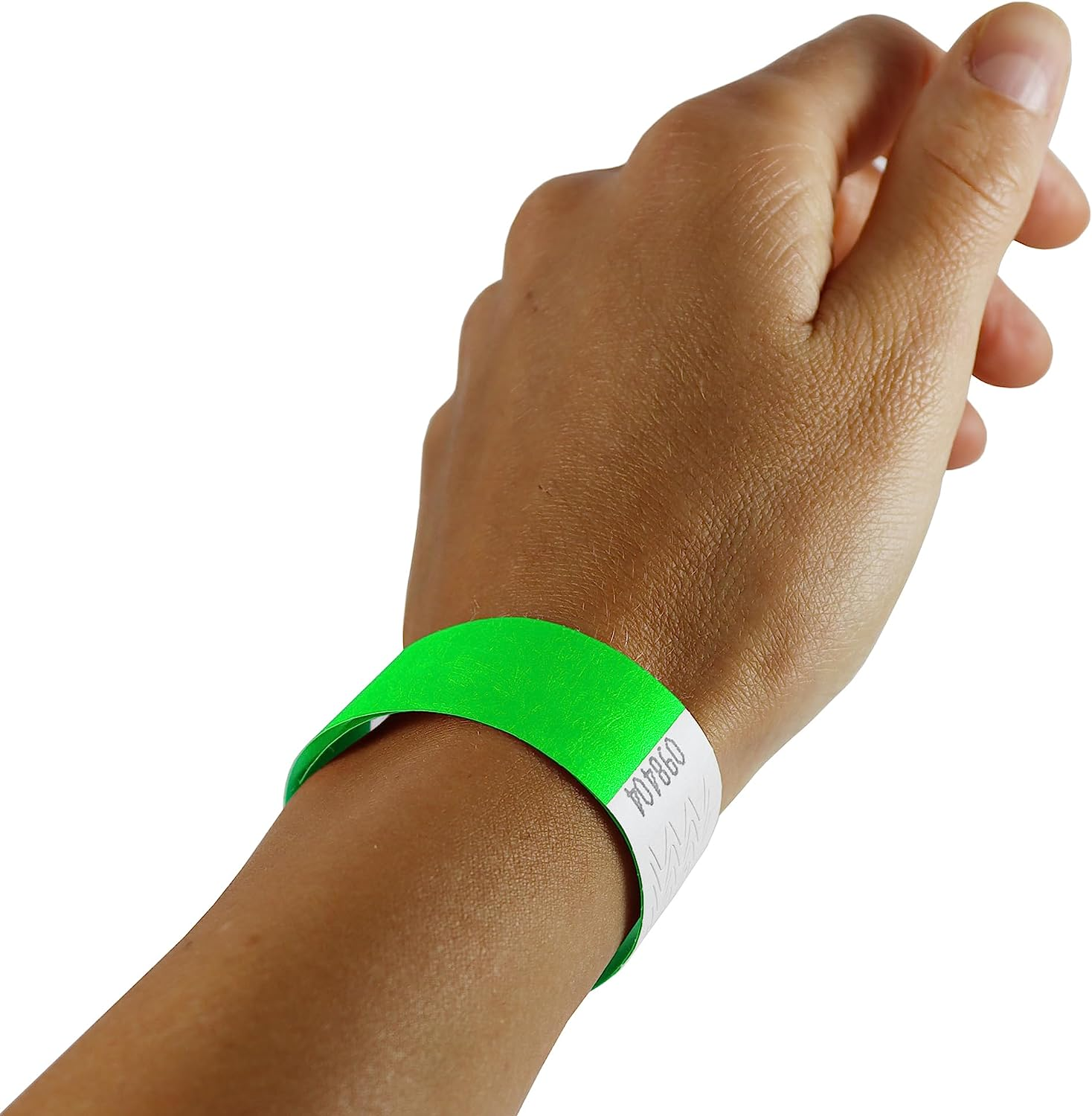 100 Green Tyvek Wristbands 19Mm with Tape Closure Waterproof ID Bands Age Proof Security for Events image number 3