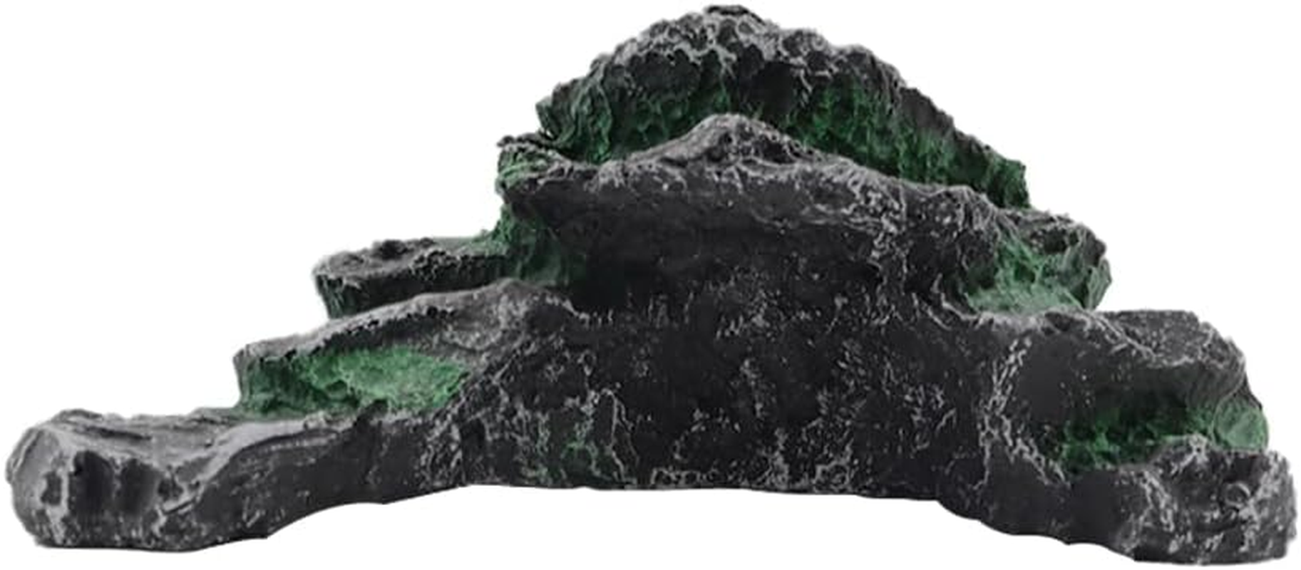 NUZAMAS Turtle Basking Platform Turtle Tank Ramp Platform Shelter Habitat Decor Artificial Resin Platform Stairs for Tortoise Climb Stone Habitat Ornament image number 3