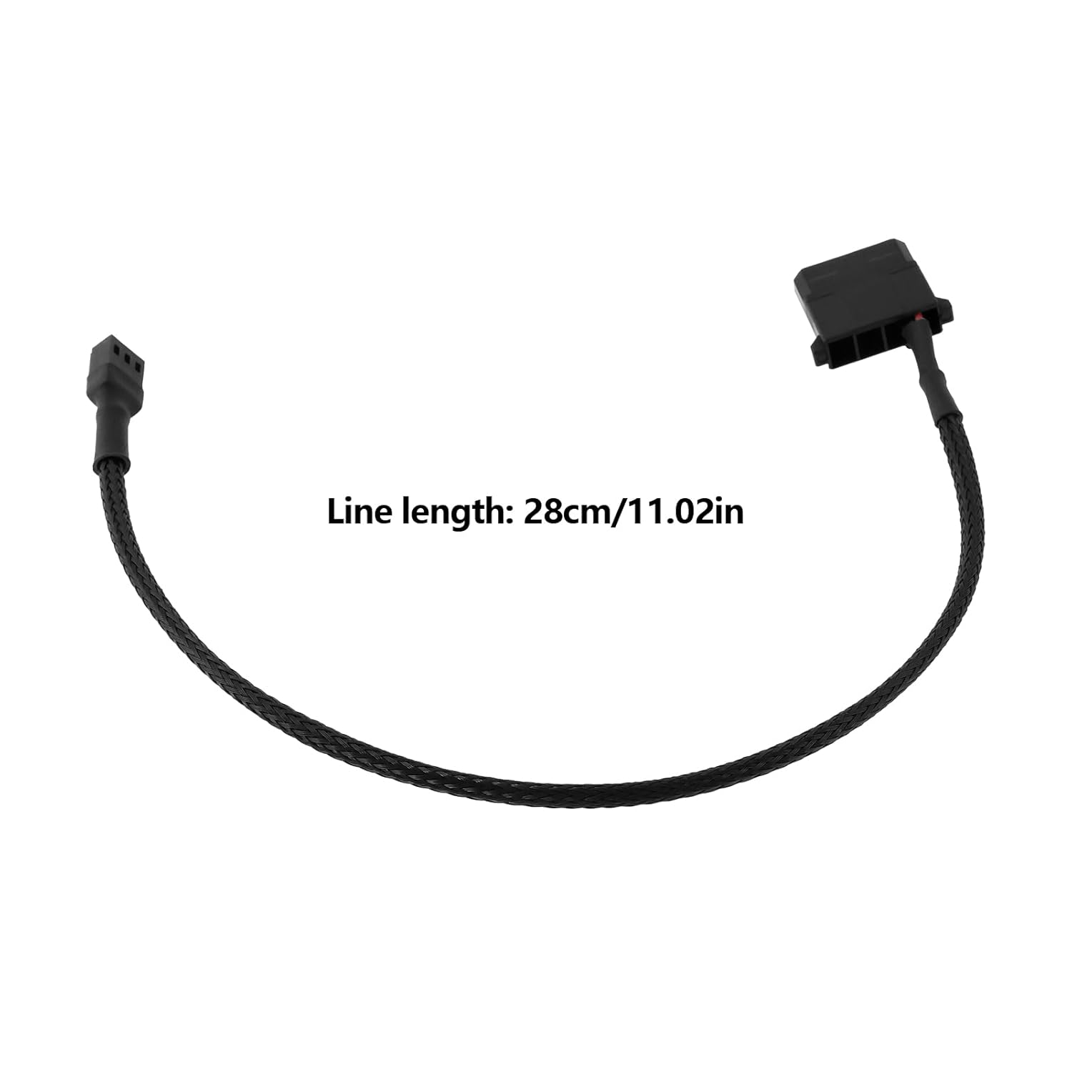 Create Idea 2PCS 3-Pin Fan Header to 12V 4-Pin Molex Power Adapter Cable Computer Cooler Fan Power Cord image number 1