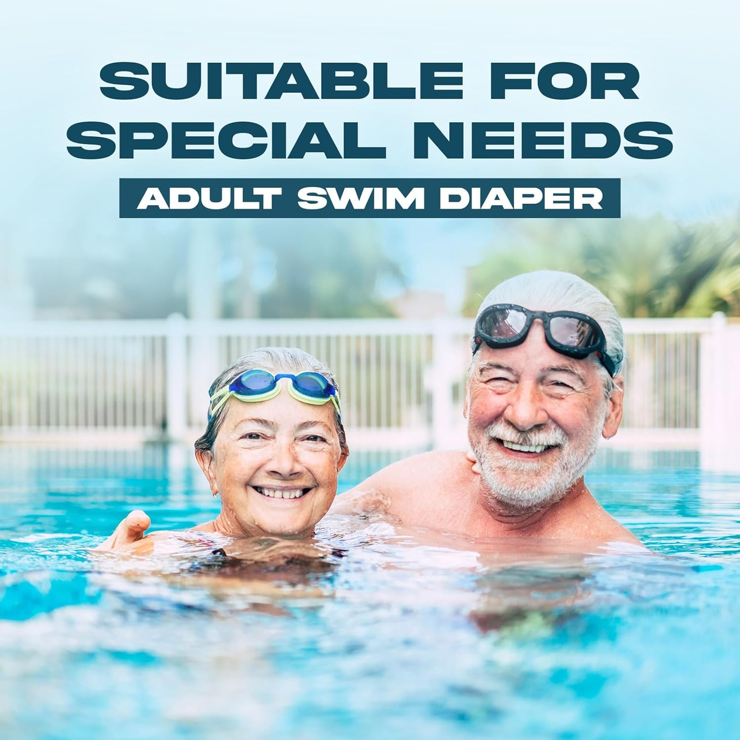 Reusable Adult Swim Diaper Special Needs, Incontinence Plastic Pants Cloth Diaper Cover, Waterproof Training Rubber Underwear（Black, XL image number 1