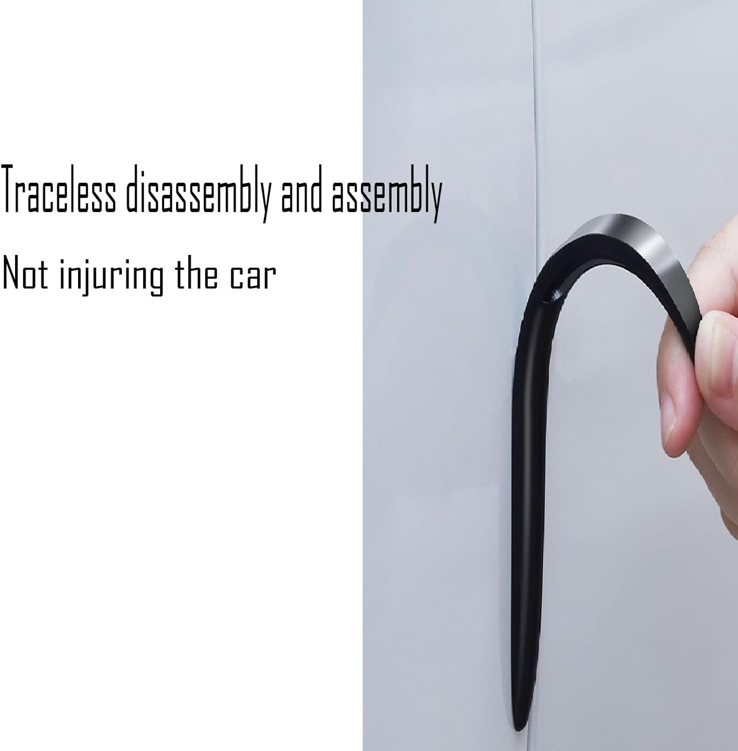 4Pcs Black Car Door Edge Guards - Anti-Collision Strips, Soft PVC Cushioning Impact Car Bumper Guard Protector, Crash Scratch Guard for Car, Truck Door Edge Protection image number 1