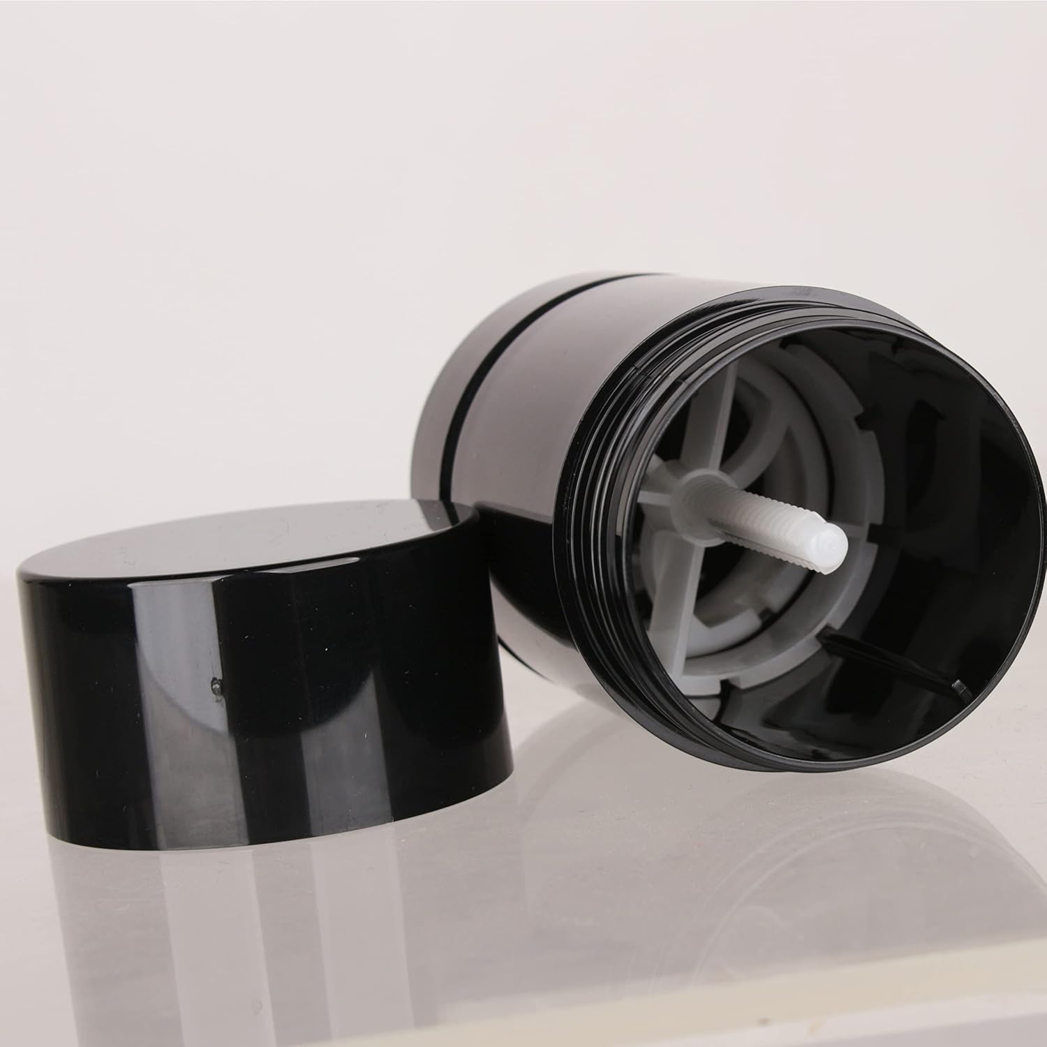 COSIDEA 4Pcs Black round Empty 30G / 1OZ Deodorant Containers Bottom Filling Large Twist up Tubes for Hair Wax Chapstick Tube image number 2
