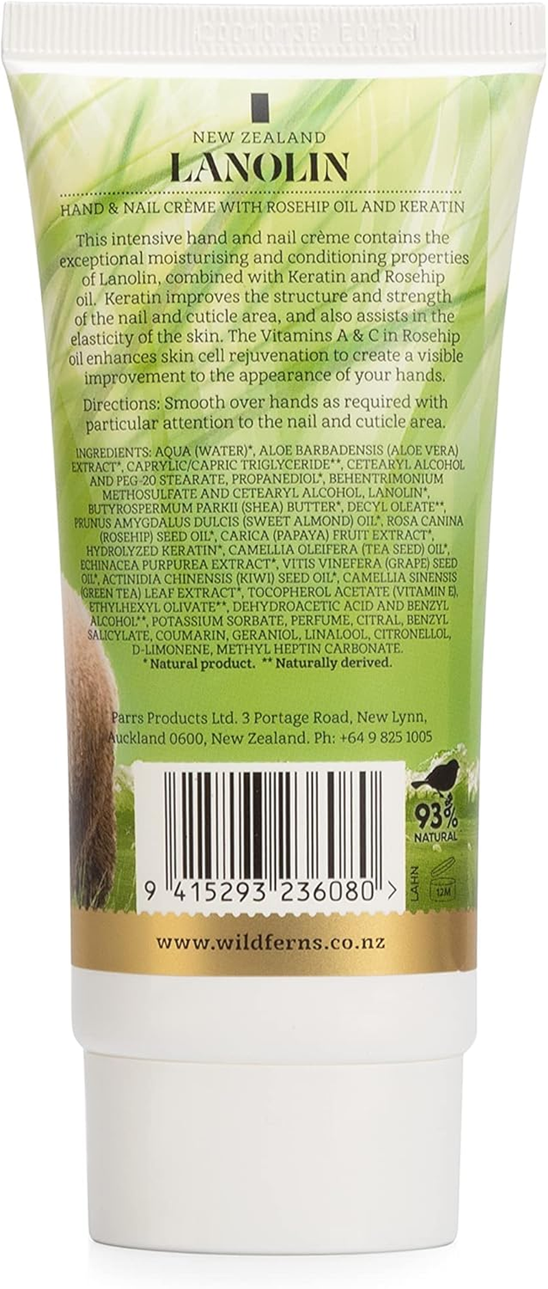 Wild Ferns Lanolin Hand and Nail Cr&egrave;me with Rosehip Oil & Keratin, 85Ml, Pack of 1 image number 1