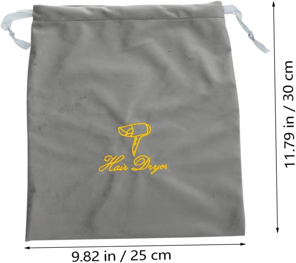 SOESFOUFU Embroidered Hair Dryer Travel Bag Lightweight Cloth Drawstring Pouch Compact Organizer for Hair Tools and Accessories Portable Protective Storage for Styling Equipment image number 1