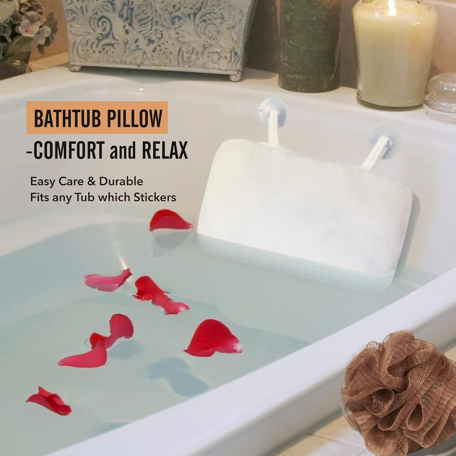 Bath Perfume Gift Set for Men, 14 Pcs Spa Basket with Classic Perfume Kit, Personal Self Care Shaving Kit Relax Included Scubber Sisal, Epsom Salt, Beard Oil, Comb, Razor, Bath Pillow More