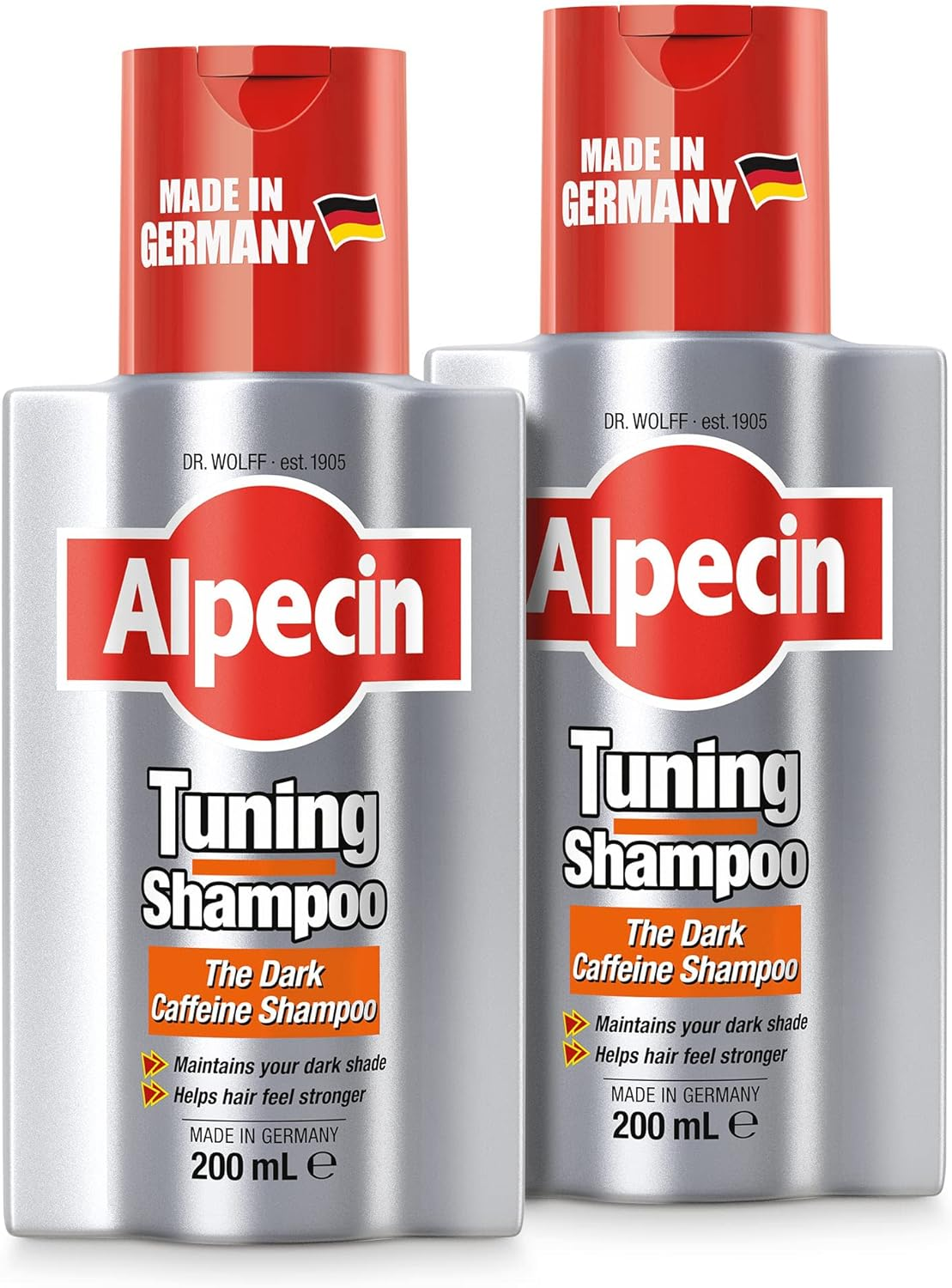 2X Alpecin Tuning Shampoo - Maintain Dark Hair - Thicker & Stronger Hair 200Ml image number 3
