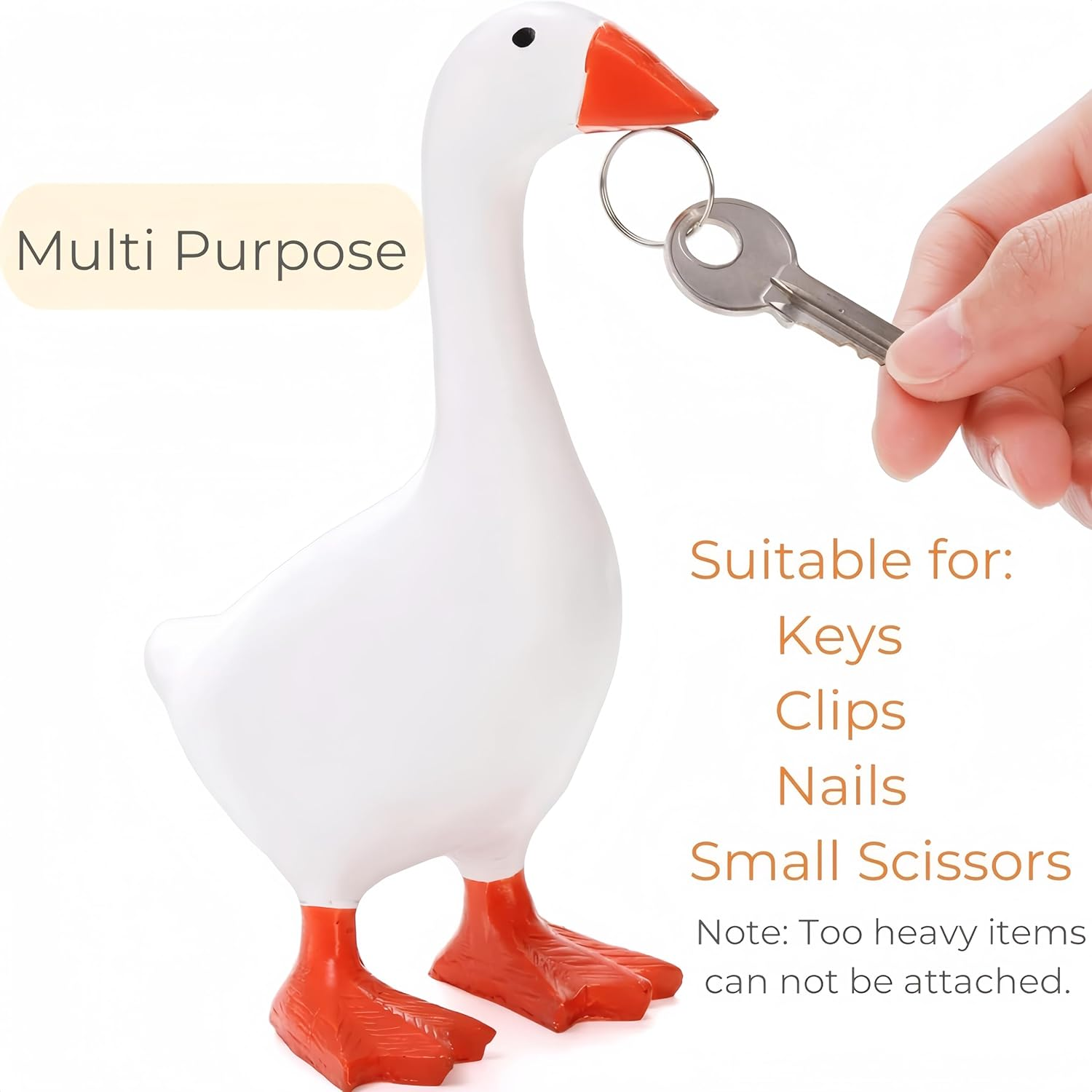 Magnetic Goose Key Holder Housewarming Gifts House Animals Statue Decoration Cute Office Desk Room Accessories image number 4