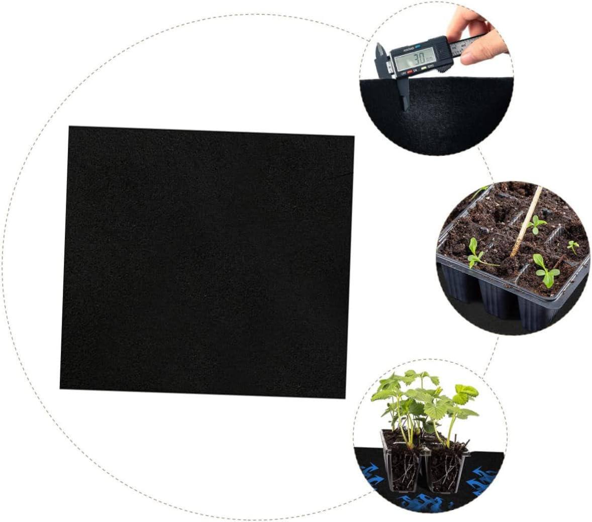 CAXUSD Plant Self Irrigation Pad and Hydroponic Fabric for Indoor Flowers, 120X100Cm Automatic Water Supply System for Indoor Potted Plants and Greenhouse Gardening image number 2