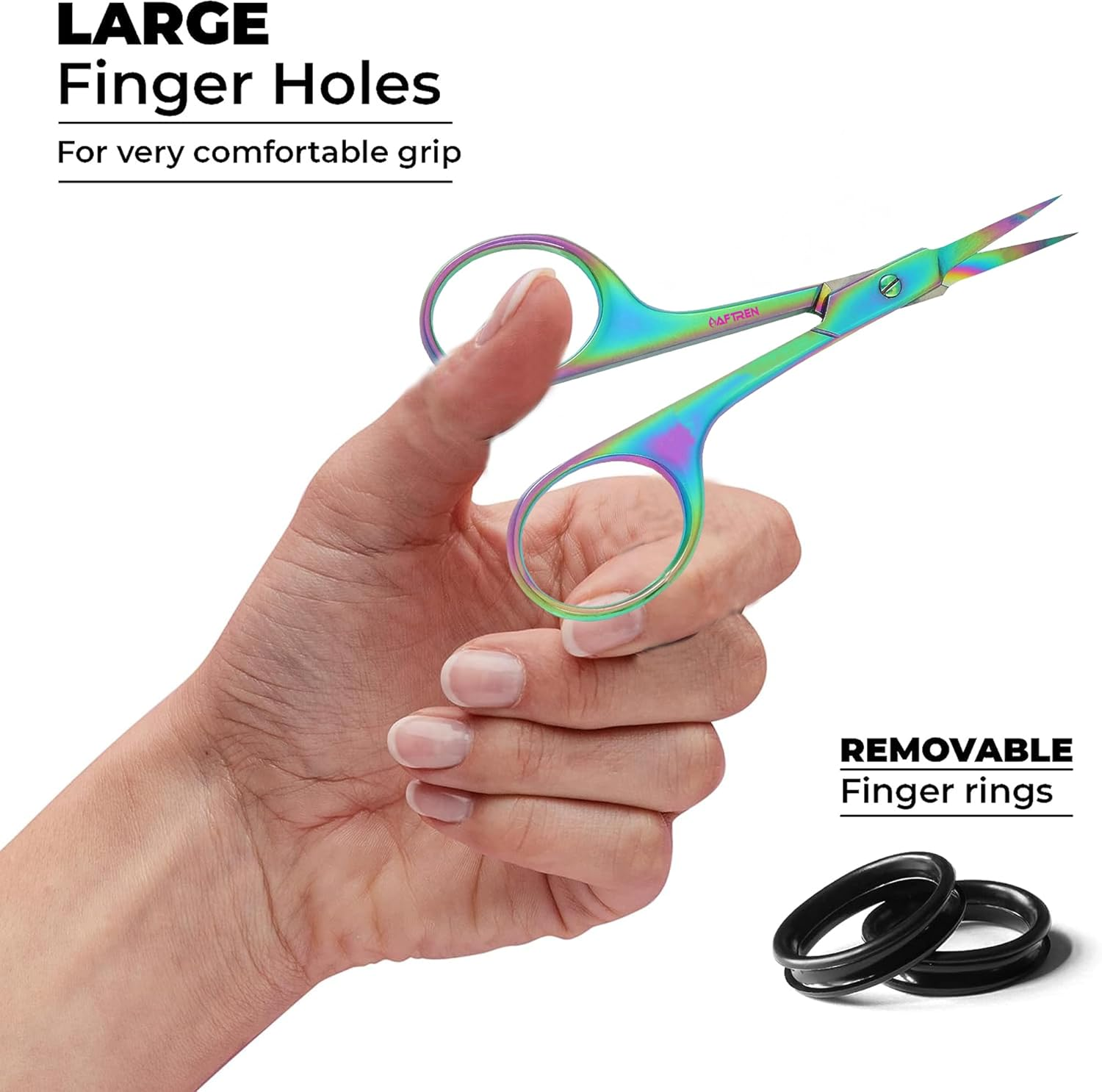 Professional Stainless Steel Cuticle Scissors, Eyebrow Scissors, Eyelashes and Moustache Scissors, Manicure Scissors and Nail Scissors for Kids for Men, Women and Girls image number 2