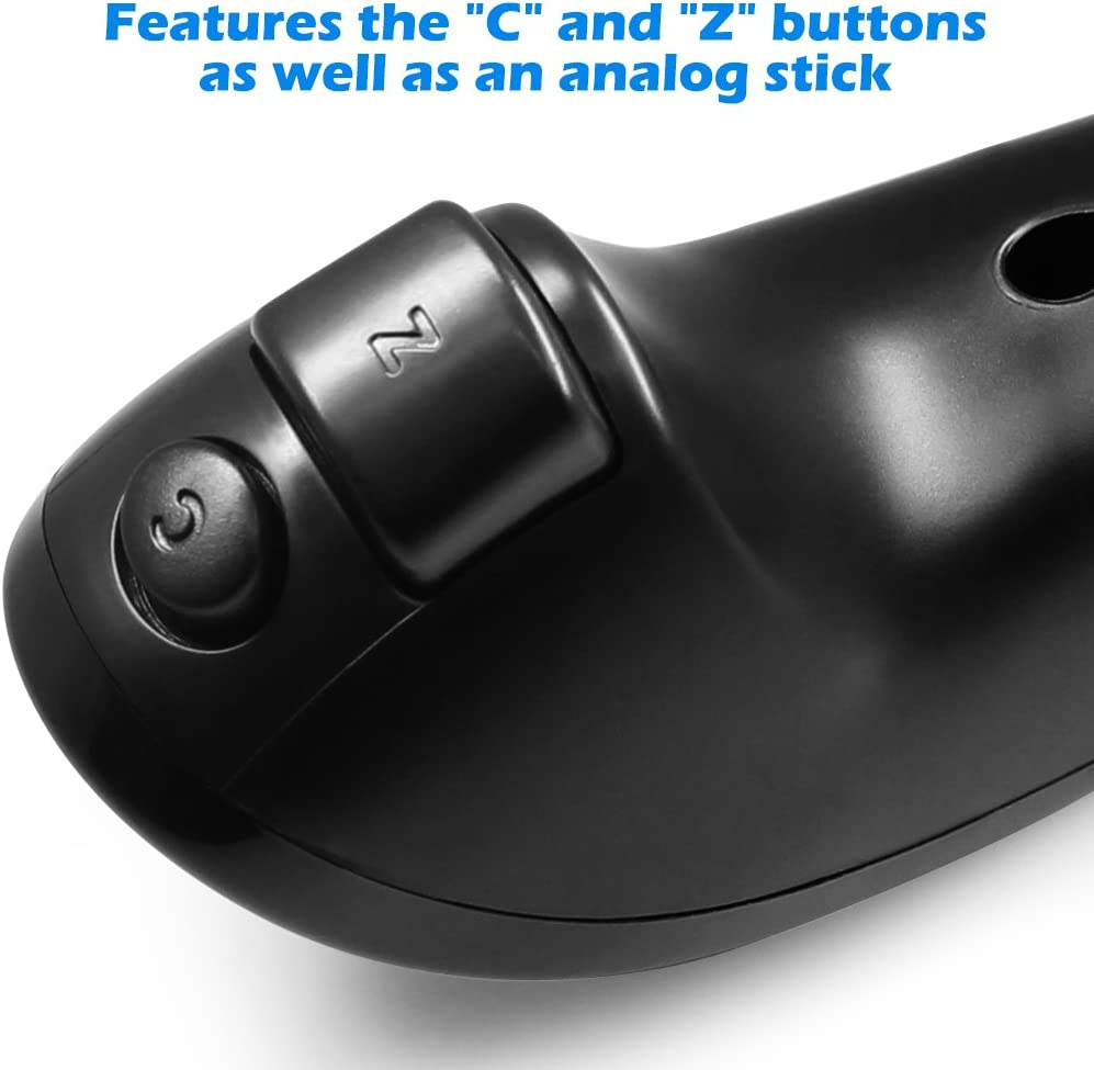 AFUNTA Nunchuck Controllers Compatible Nintendo Wii U, 2 Packs Replacement Compatible WII U Video Game - Black, White image number 3