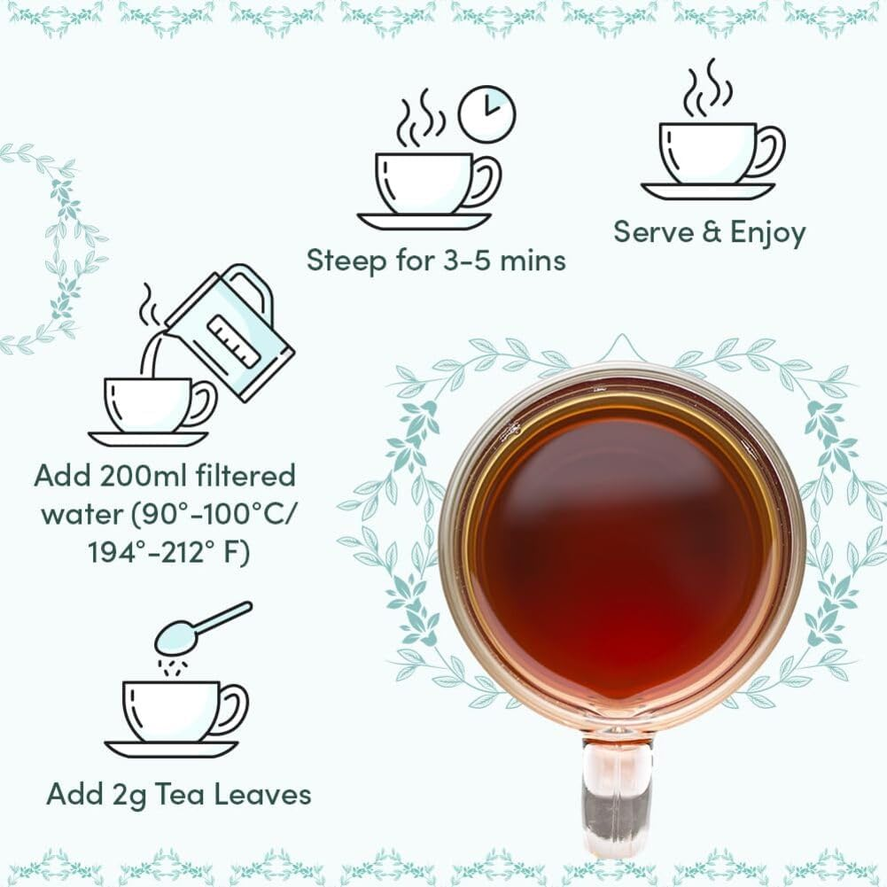 VAHDAM, Bloom - Assorted Tea Gift Set (12 Loose Leaf Tea) Tin Caddy Presentation Box | Gluten Free, Non GMO | Tea Gift Set for Women & Men image number 4