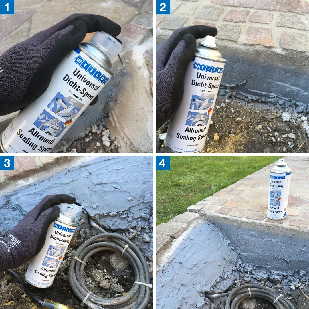 WEICON Allround Sealing Spray | 400 Ml | White | Sealing Compound Waterproof Liquid Plastic for Indoor & Outdoor Use, Boat, Car, Motorcycle, Caravan image number 5