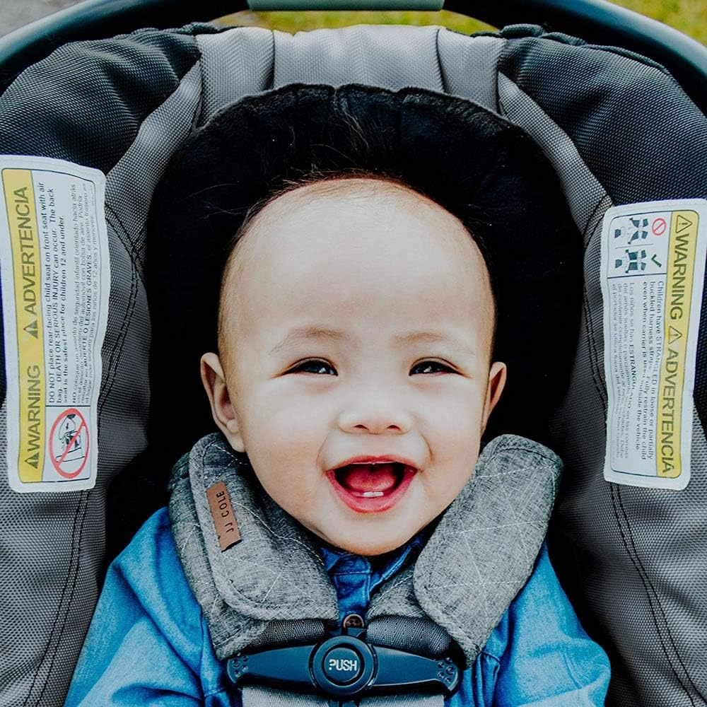 JJ Cole Reversible Body Support Blackout Quilted, Heather Grey image number 2