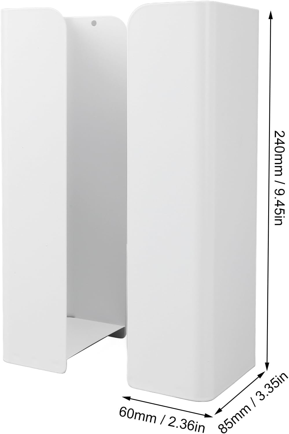 Magnetic Tissue Holder, Magnetic Glove Tissue Dispenser No Punching, Versatile Paper Towel Box Wall Mounted for Refrigerator Kitchen Bathroom (White) - Black image number 7