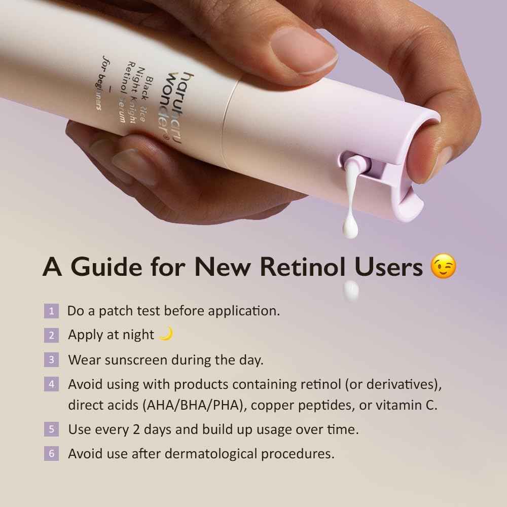 HARUHARU Wonder Black Rice Night Knight Retinol Serum, Refining & Smoothing, Firms Skin, Reduces Fine Lines, Hydrating Formula, 20Ml image number 6