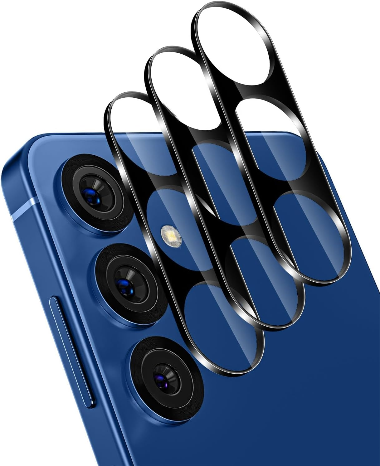 Cloudvalley [3 Pack] Camera Lens Protector for Samsung Galaxy S25, 9H Tempered Glass Lens Cover, Anti-Scratch & Case Friendly [Not Affect Flash & Night Shot],Clear