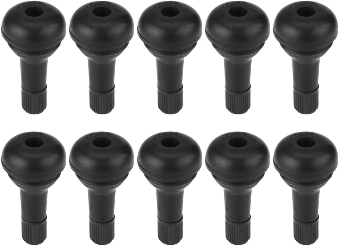 Pack of 10 Rubber Valves, TR415, Black Car Valve, Wheel Snap-In Tyre Valve Core Valve image number 5