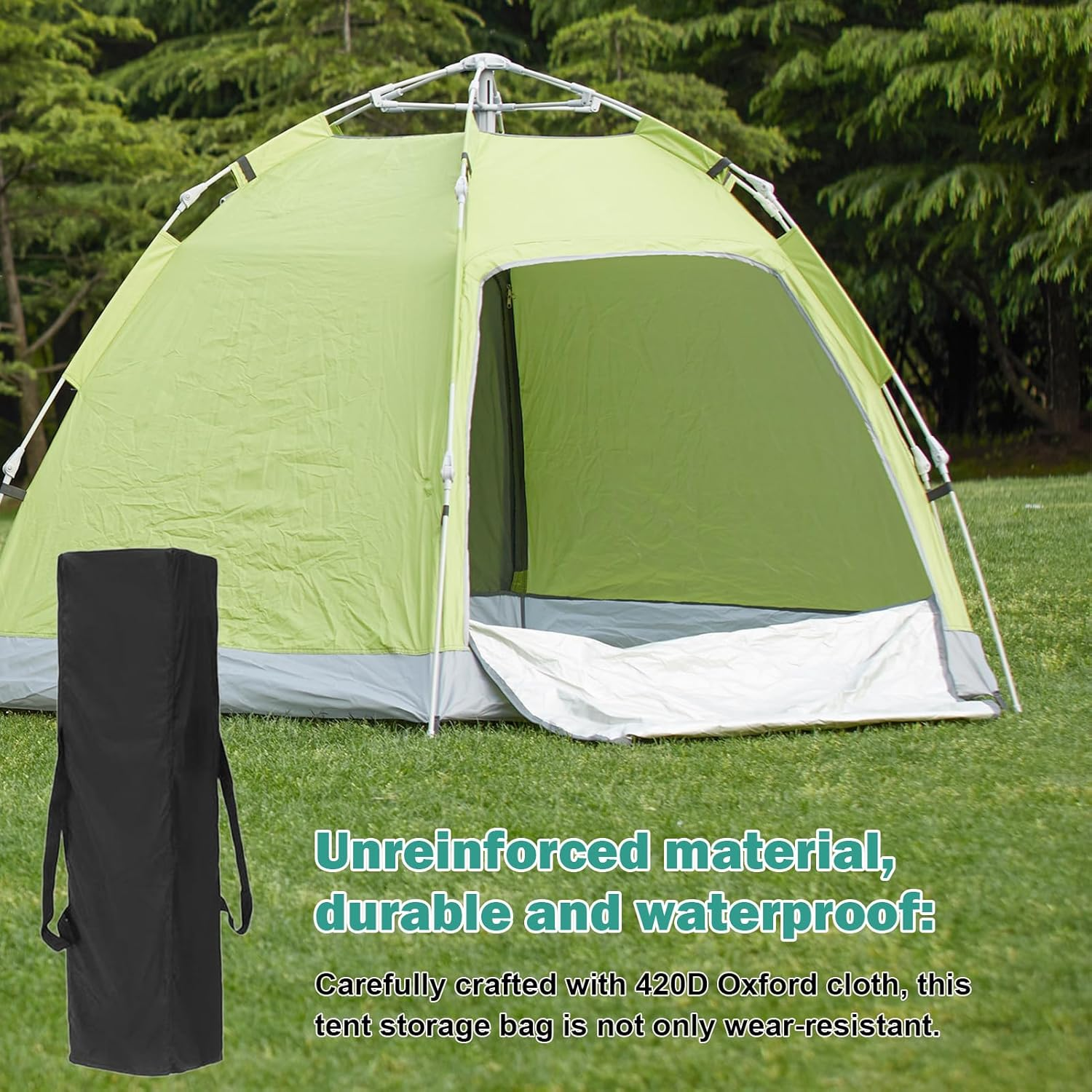 Canopy Bag Replacement - Long Duffle Bag | 420D Oxford Cloth Waterproof Tote for Packing Travel Gym Sports College Beach Outdoor Camping - M image number 3