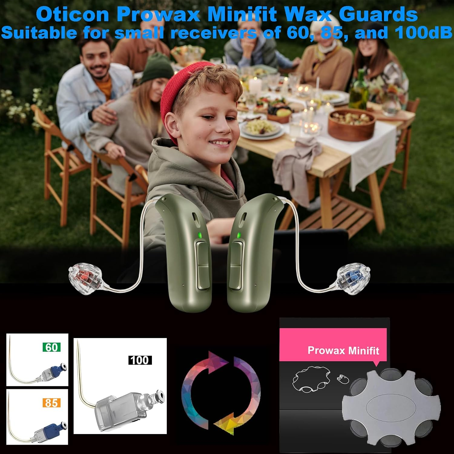 （30 Pcs）Minifit Prowax Wax Guards Filters for Oticon Hearing Aids,Oticon Hearing Aids Replacement Parts Supplies Cleaning Kit Accessories image number 5