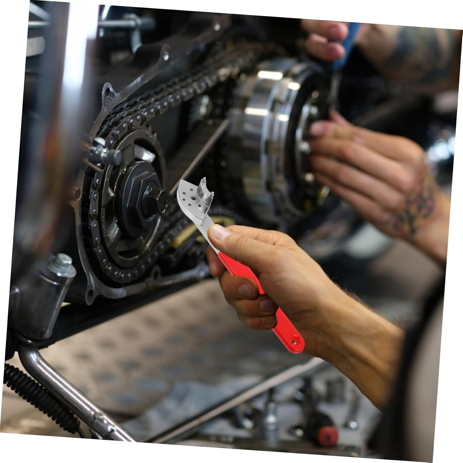 LIFKOME Timing Belt Tensioner Tool Adjustable Pulley for Engine Repair Strap Tension Adjuster for Automotive and Motorcycle Use image number 3