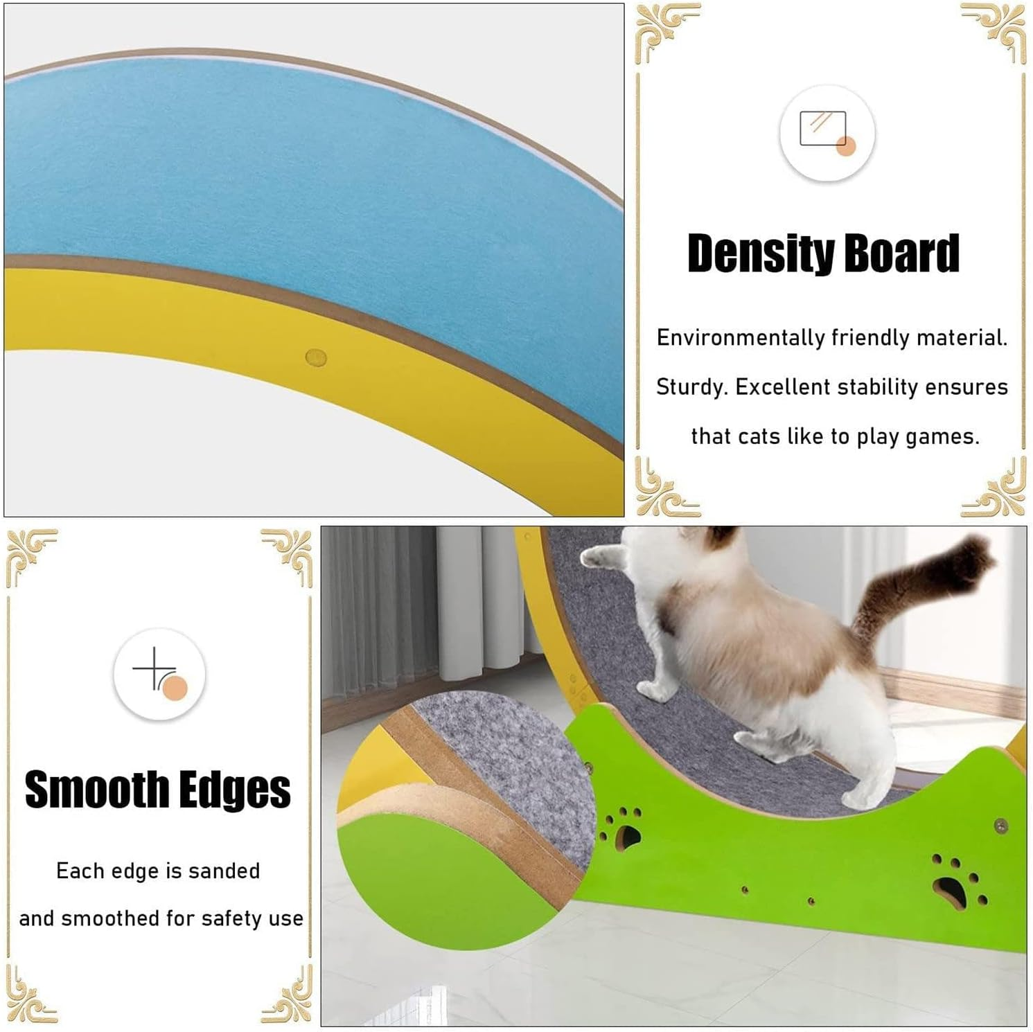 Cat Wheel Cat Running Wheel Cat Wheel Roller Mute Cat Treadmill Cat Exercise Wheel Cat Fitness Cat Toy Goods Lightweight Cat Wheel Toy for Physical Activity image number 5