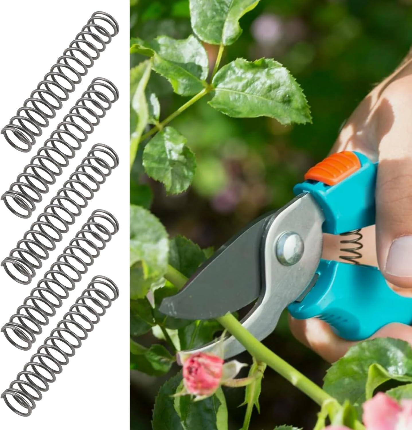 Ecsing 10Pcs Garden Shears Spring 5379-20 42X8X0.8Mm Compatible with Gardena 8754 8755 8757 8759 8854 8855 8857 Secateurs