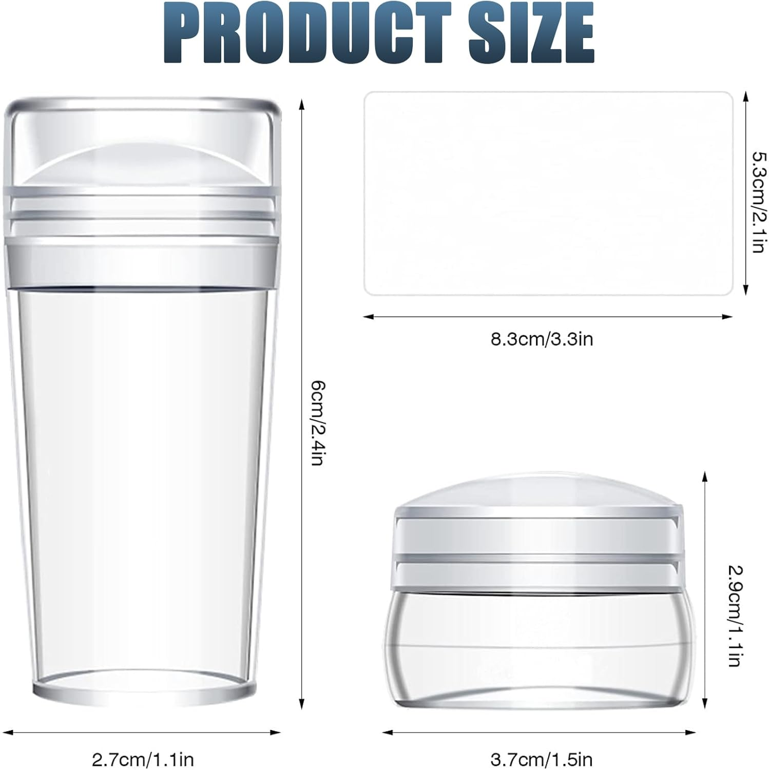 TYXHXTF Pack of 9 French Nail Stamp Kit,Nail Art Stamping Templates Manicure Tool Kit,Nail Art Jelly Stamper with Silicone Cushion,Nail Stamp,Gel Nail Polish Set for Diy Nail Art Designs image number 5