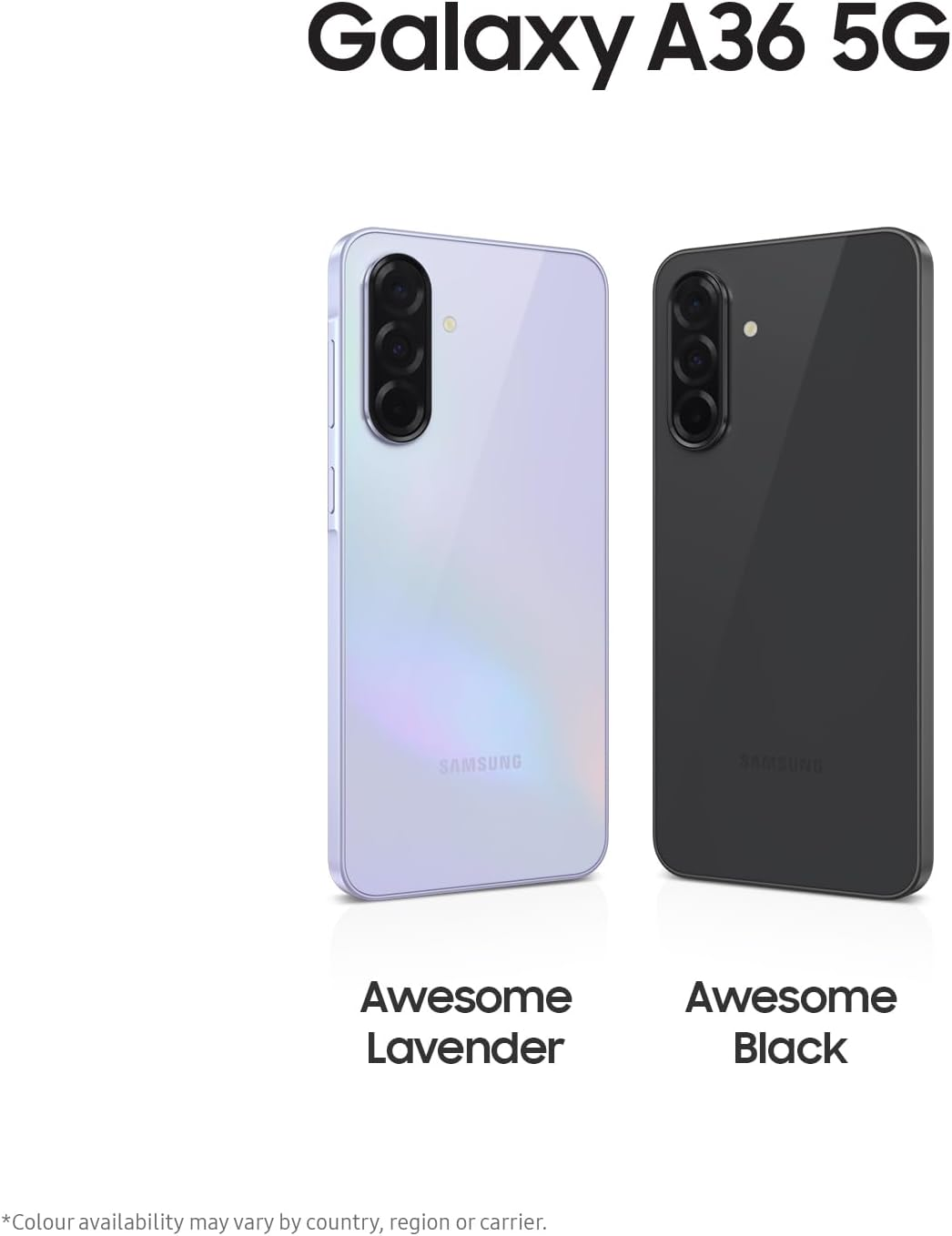 Samsung Galaxy A36 [AU Version] 5G a Series Mobile Phone, Awesome Intelligence, 128GB Storage, 6.7'' Display, Long Battery Life, Super Fast Charging, Black - Lavender image number 3