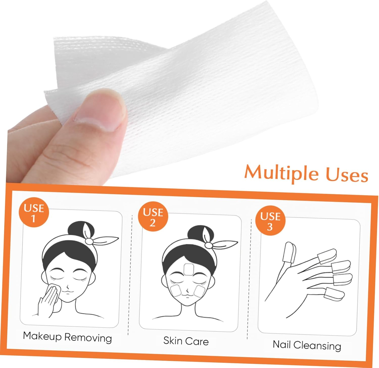 PACKOVE 200Pcs Non Woven Gauze Sponge for Care Soft Highly Absorbent Breathable Supplies for First Aid for All Types of Injuries image number 5
