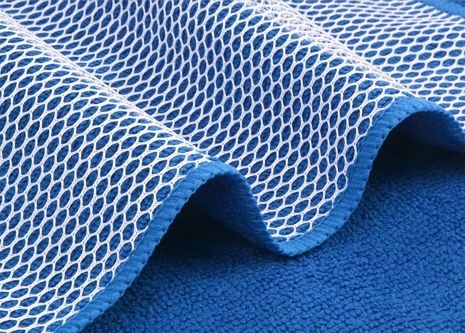 Microfieber Dish Towels with Poly Mesh Scouring Side for Cleaning Kitchen/Home/Bathroom,30Cm X30Cm,6Pack,Blue