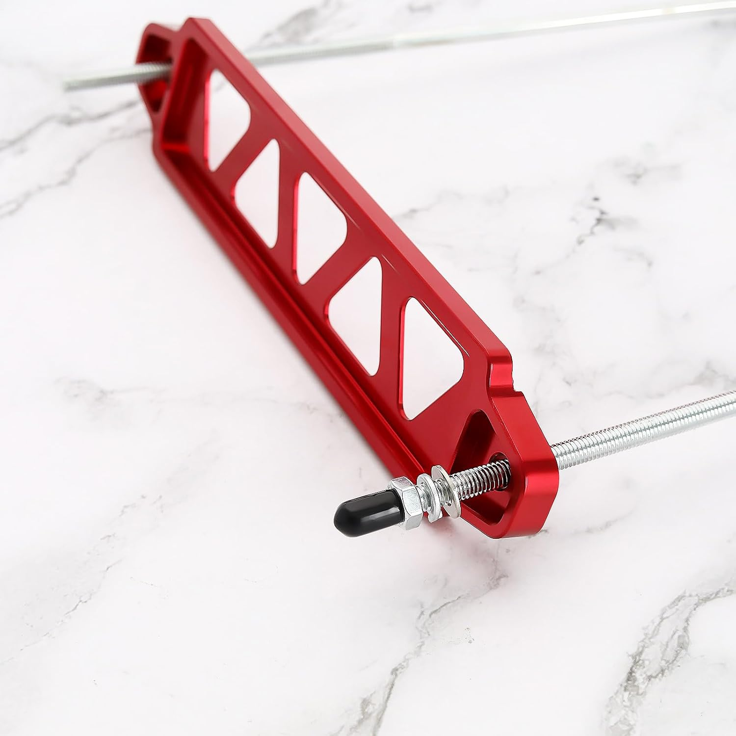 1 Set Five Holes Triangle Fixing Bracket Five Holes Triangle Stand Car Battery Holder Car Battery Retaining Bracket Automotive Battery Tie down Bracket, Red image number 5