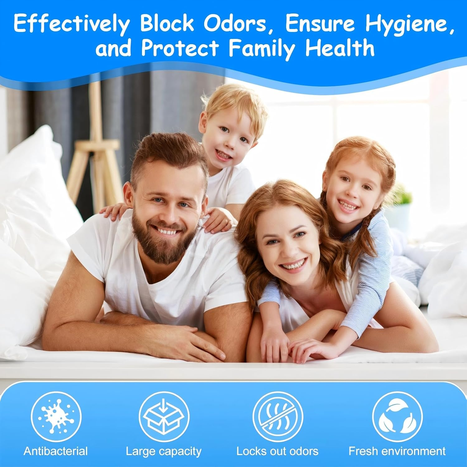 Nappy Bin Refill Bags 16-Pack Compatible with Tommee Tippee Twist and Click Refill for All Models Bins, Powerful Odor Lock Nappy Bag, Diaper Bin Bag Liner Pails, or Pet Waste Bags (Each 4.5M) image number 6