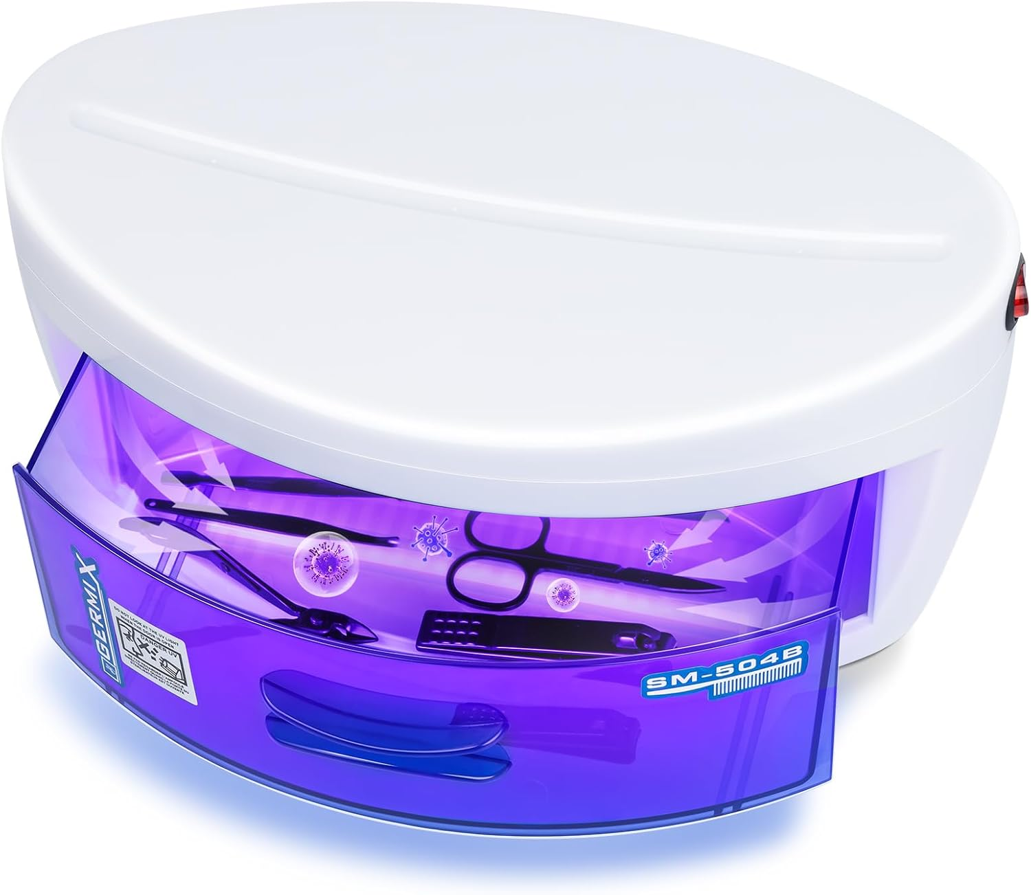 Sterilizer for Nail Tools,Lxiangn Large Capacity 8 W Multipurpose Nail Tools Cleaning Box Nail Sterilizer Cabinet Drawer for Barber Cutting Scissors Nipper Nail Art Tool image number 3