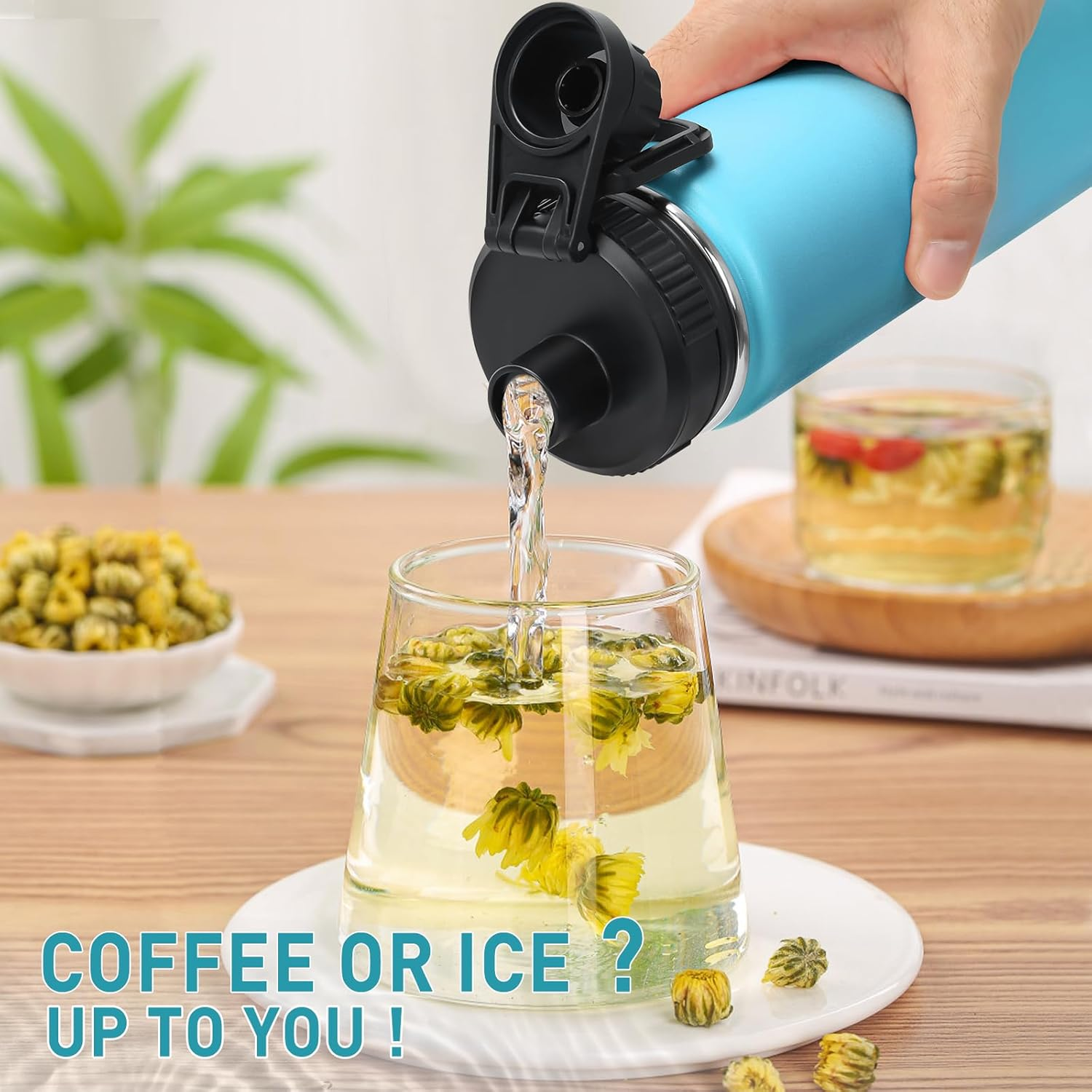 Milifox Insulated Water Bottle Stainless Steel Water Bottle with Double Wall Vacuum Wide Mouth Leakproof BPA Free Keeps Cold and Hot 500ML image number 1