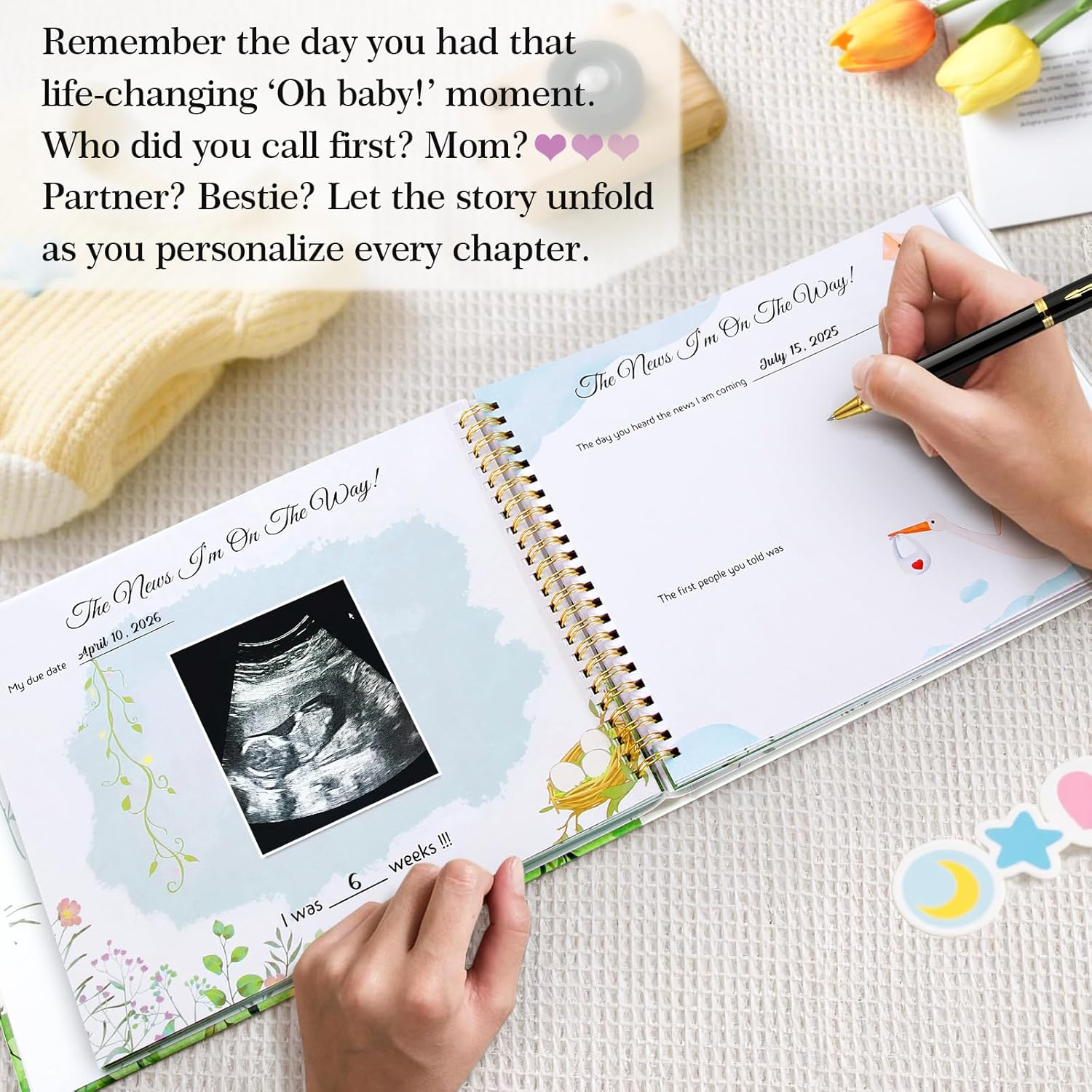Baby Memory Book for Boy or Girl - First 5 Year Keepsake Album from Pregnancy to Age Five image number 6