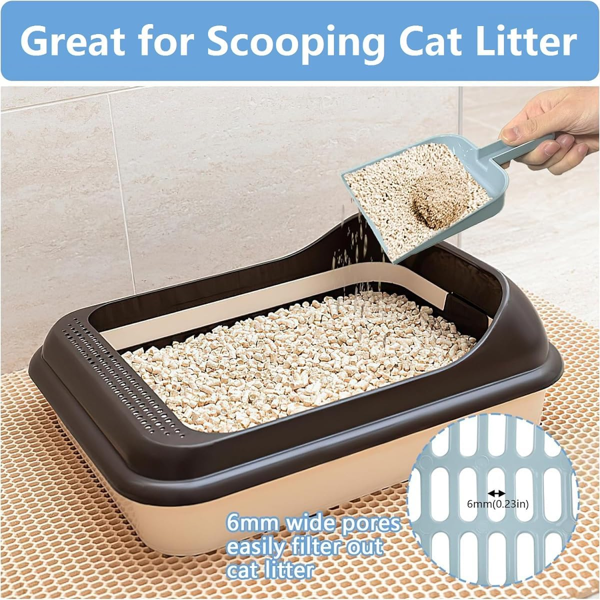 Cat Litter Tray Shovel Broom Set, Plastic Cat Litter Scoop, Cleaning Tools for Cat Litter, Plastic Cat Litter Tray Scoop, Cat Scoop for Cat Litter Tray for Pets, Cats, Dogs image number 3