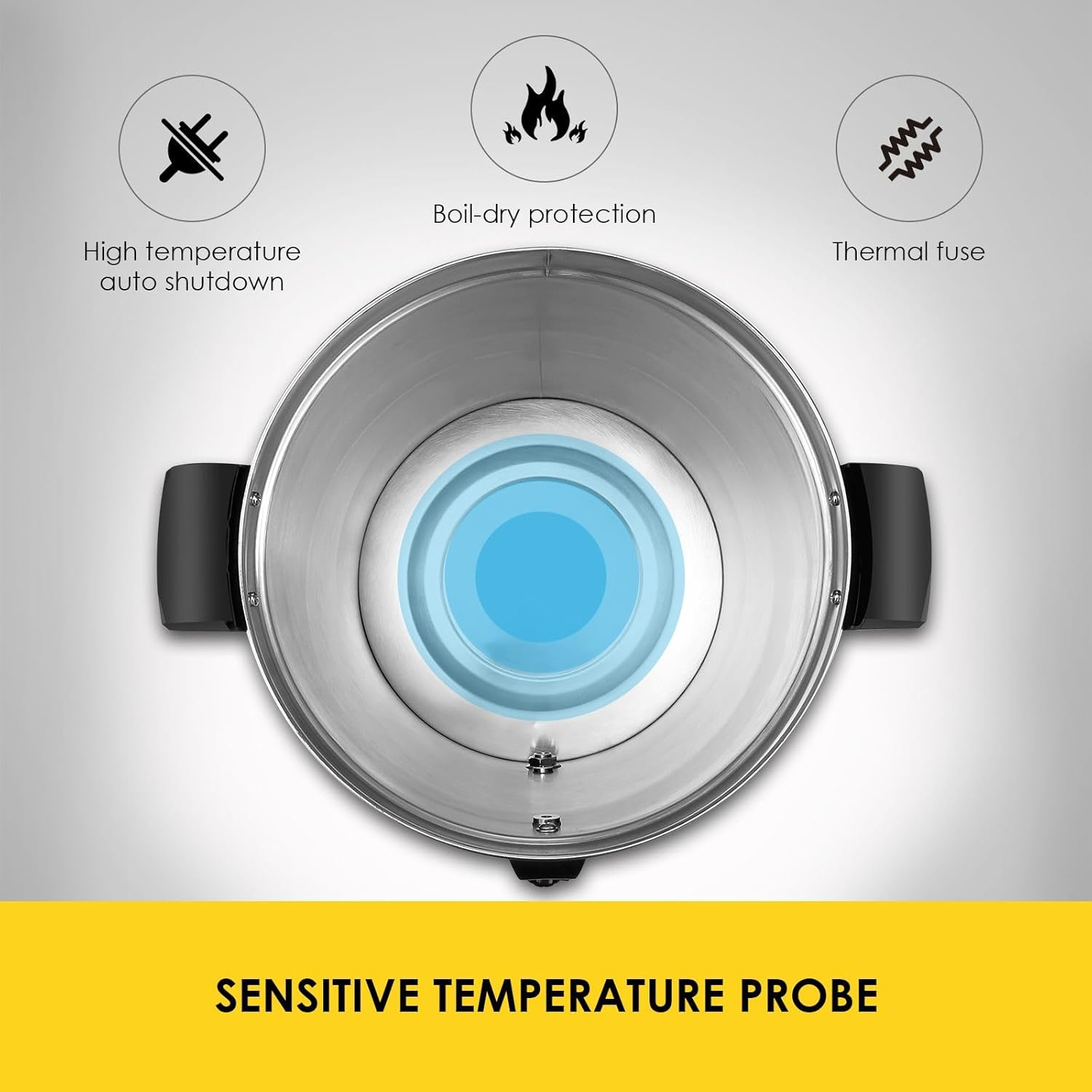 Maxkon 23.8L Urn Kettle Water Dispenser Instant Hot Cold Tea Coffee Maker Commercial Home Camping Boiler Machine Stainless Steel with Tap image number 6