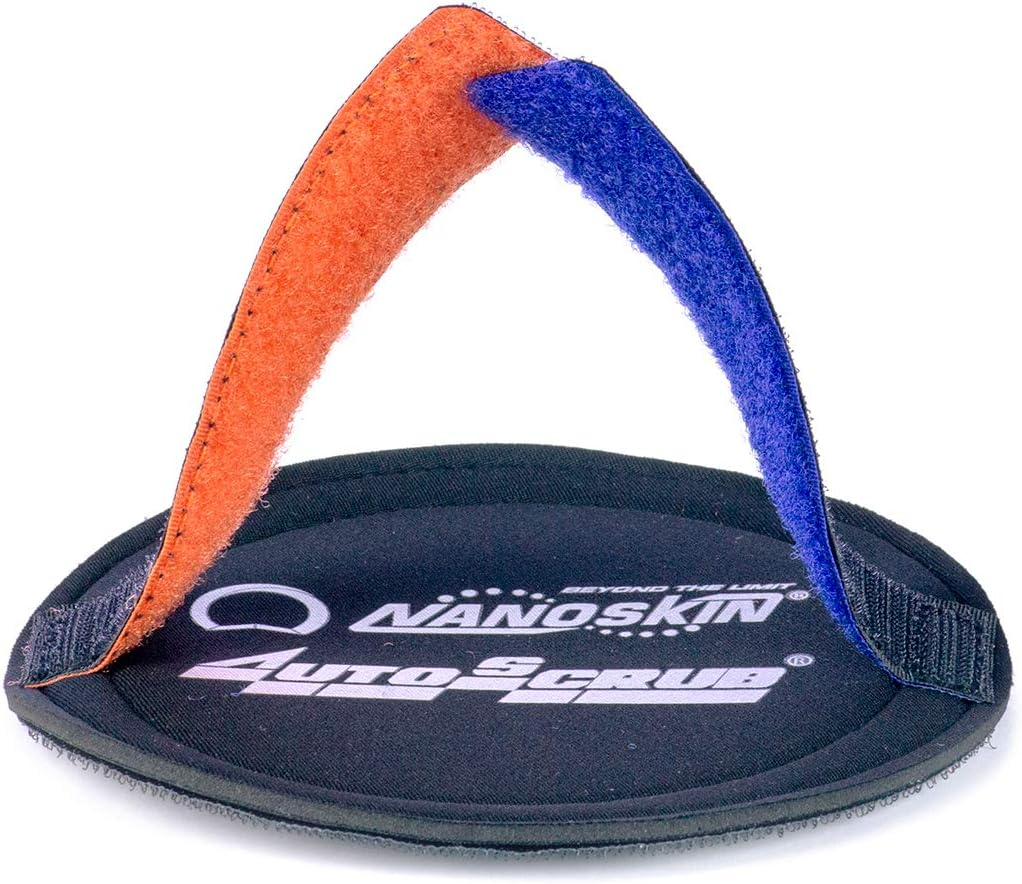 Nanoskin AUTOSCRUB 5 3/4" Hand Strap Applicator &ndash; Clay Bar Alternative for Removing Contaminants from Paint, Glass, Plastic, and Metal | Compatible with 6" Pads | Easy Pre-Wax & Coating Prep image number 1