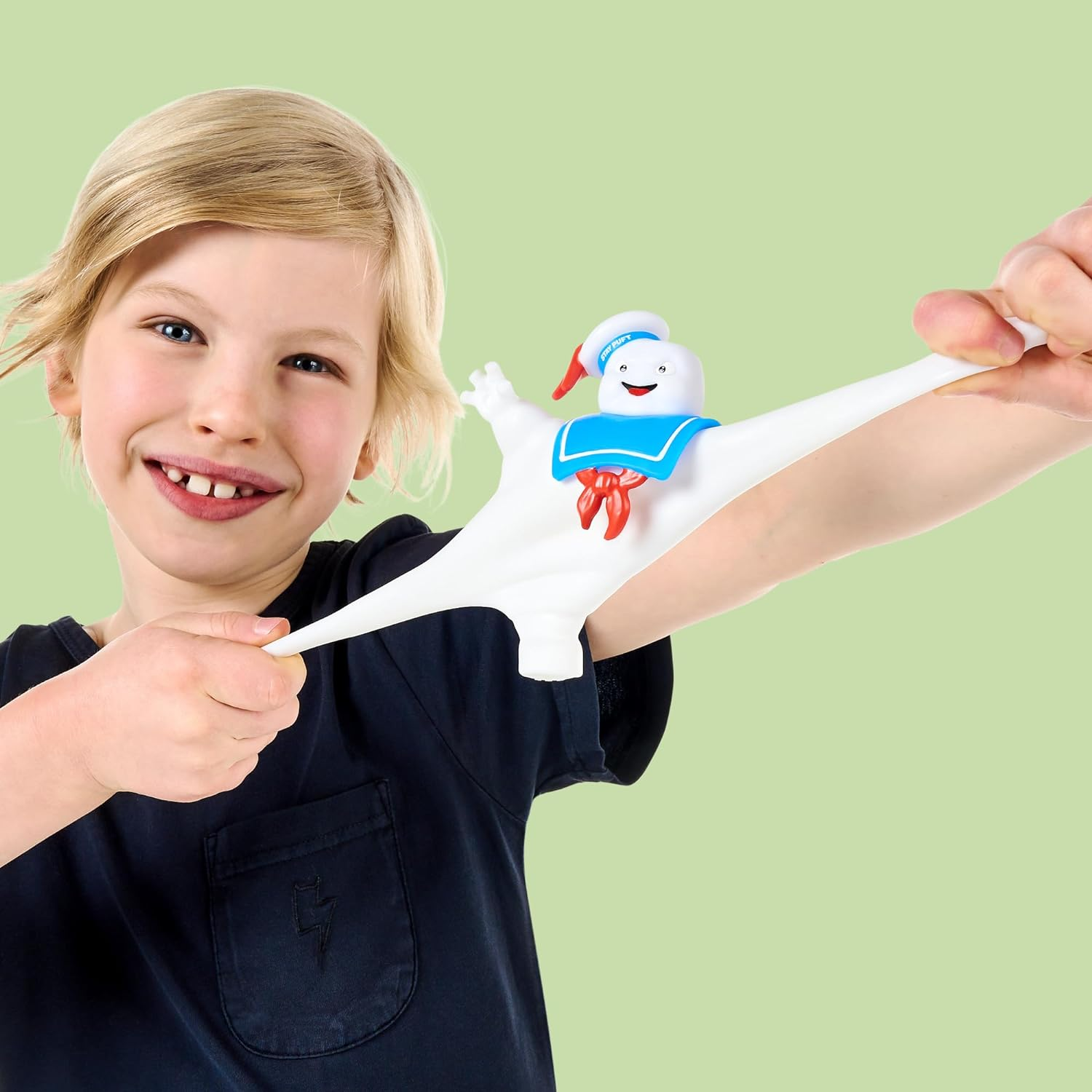 Heroes of Goo Jit Zu Ghostbusters Squishy Stay Puft Figure |Unique Goo Filling | Stretches up to 3X Its Size | Stretch, Twist and Watch It Return to Its Original Size and Shape image number 1