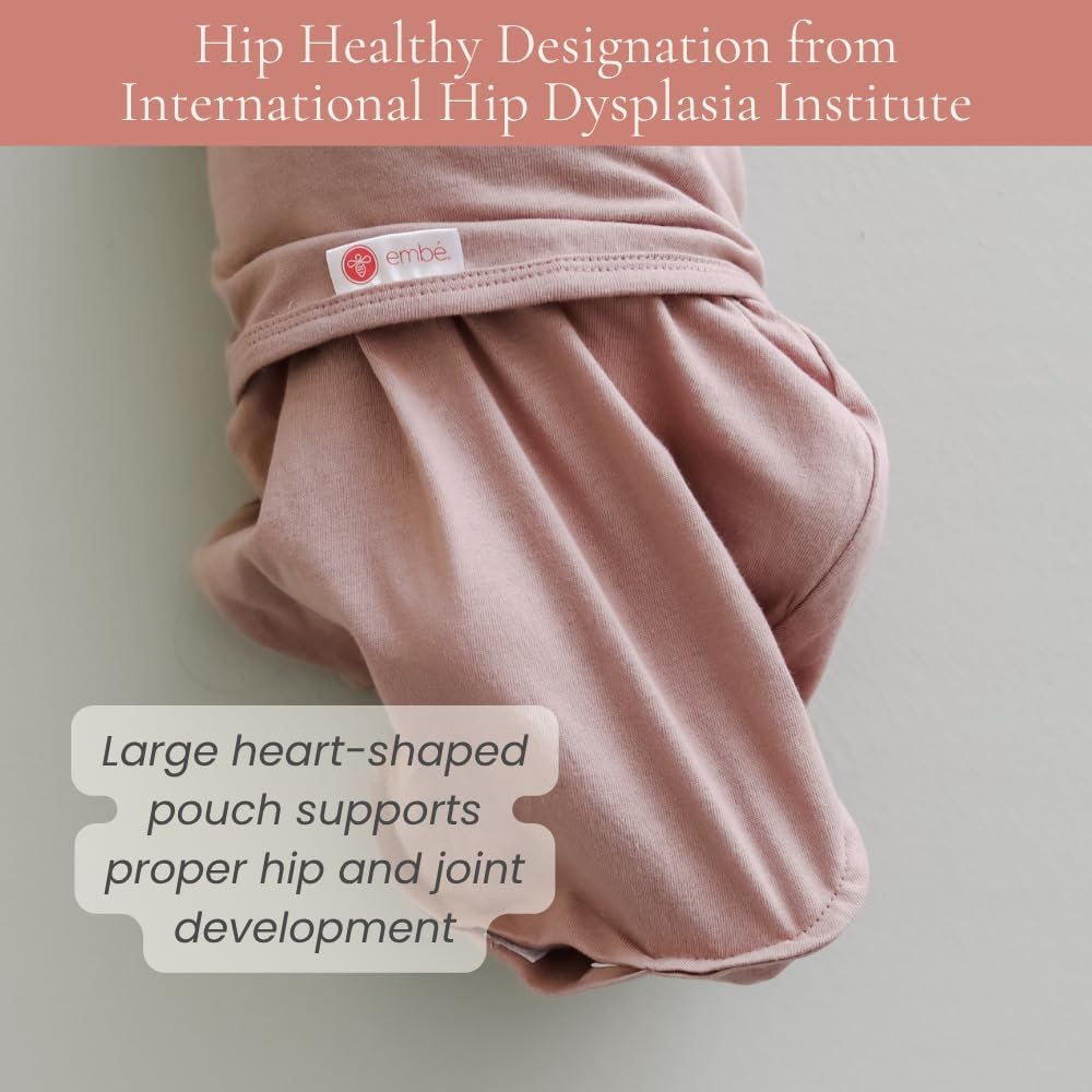 Emb&eacute; 2-Way Starter Swaddle Blanket, 2.5KG - 7 KG, 1.0 TOG, Nappy Change W/O Unswaddling, Legs in and Out Design, Warm up or Cool down 100% Cotton, 0-3 Months (Angle Stripe) image number 4