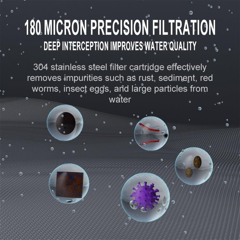 GIEX Garden Hose Filter 3/4" Inline with Quick Connect Adapter & Hose End Connector, Protects Irrigation Systems, RV, Pool & Pressure Washer image number 3