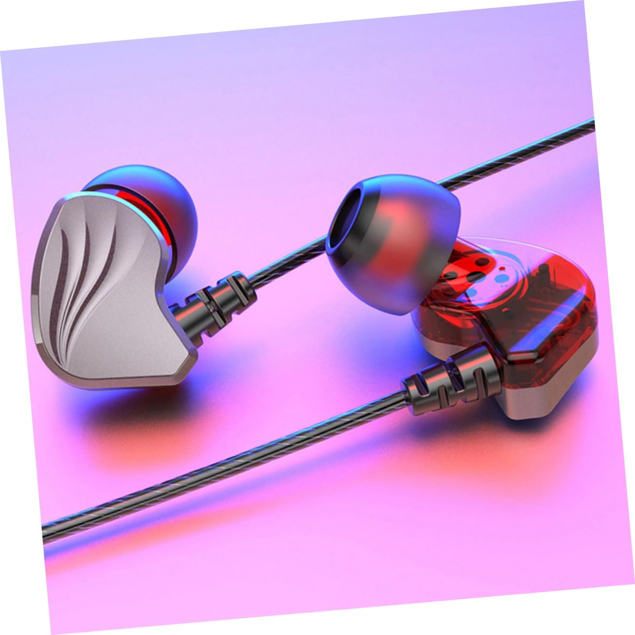 LAPYAPPE Universal 3.5Mm Plug In-Ear Bass Headphones Cord Earphones for Mobile Devices, Gunmetal Wired Earbuds Deep Bass Sound for Smartphones and Tablets image number 5